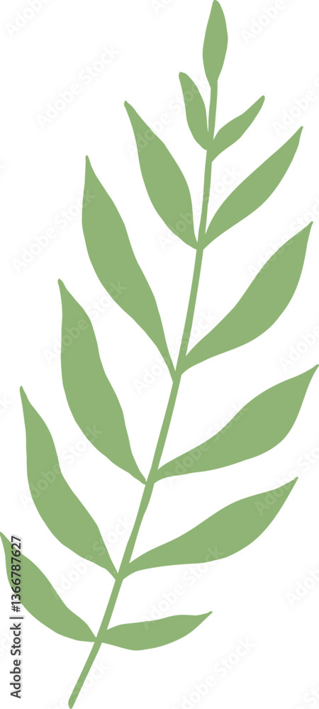 Fototapeta premium Stylized Leaf or Botany Vector Element 