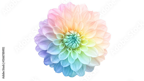 A colorful flower with a rainbow of colors