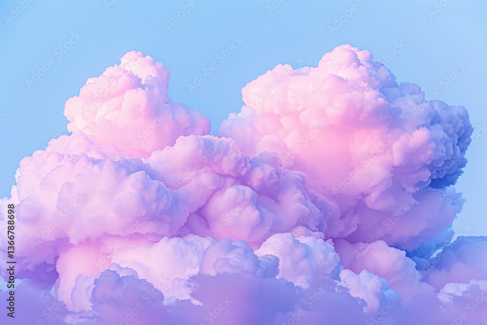 A serene sky filled with fluffy, pastel-colored clouds, blending shades of pink and blue, creating a dreamy atmosphere. A serene sky filled with fluffy, pastel-colored clouds, blending shades of pink and blue, creating a dreamy atmosphere.