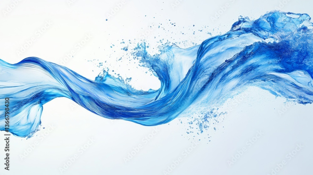 Dynamic Water Flow: Abstract Blue Waves Dynamic Water Flow: Abstract Blue Waves