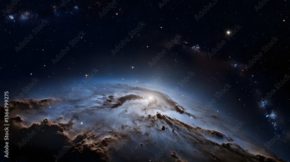 Fototapeta premium Deep space exploration andromeda galaxy astronomical phenomenon cosmic environment celestial view infinite universe
