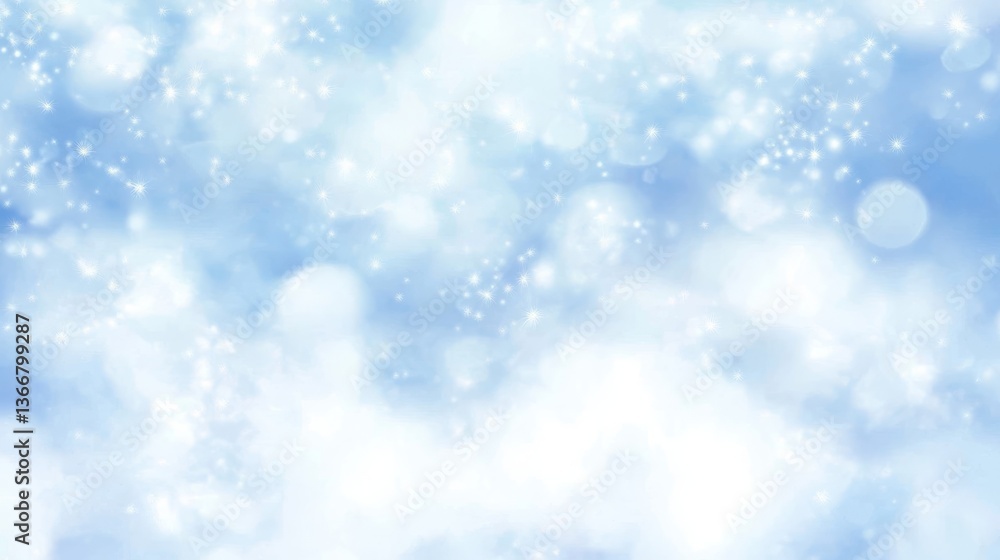 Fototapeta premium Beautiful Light Blue Sky Background with Sparkling Stars