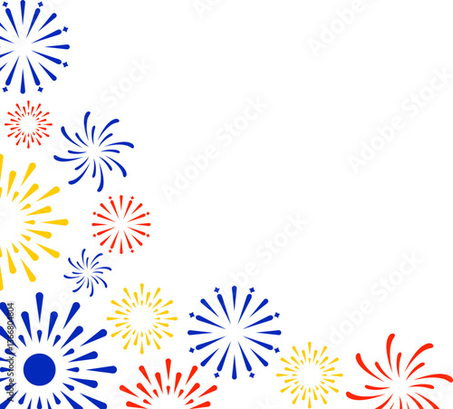 Fireworks New Year Corner Decoration