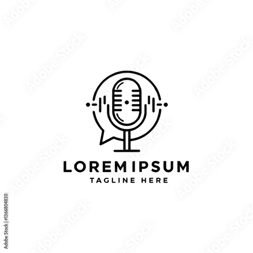 Podcast Microphone Logo