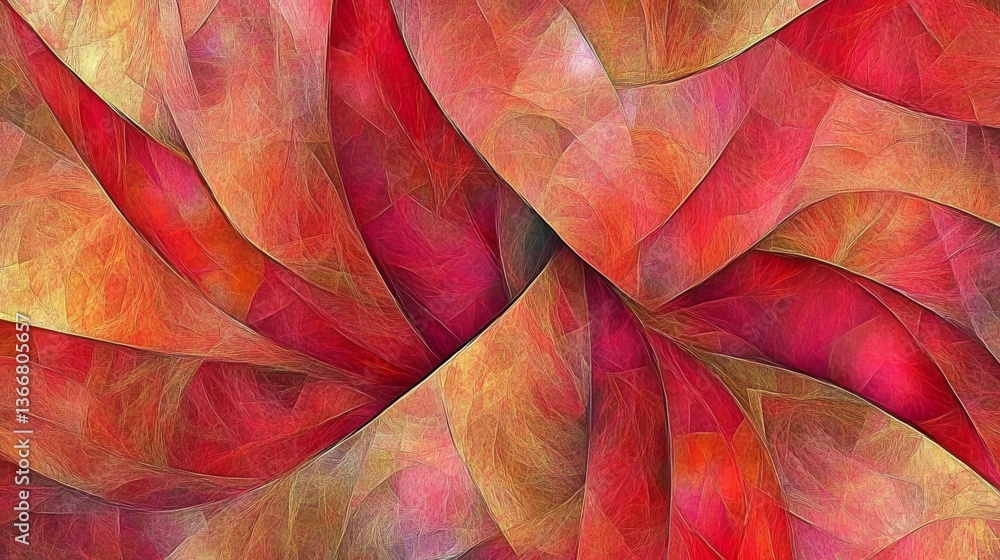 Obraz premium Abstract Red and Gold Graphic Design