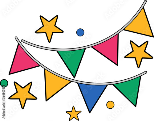 New Year Party Icon Illustration