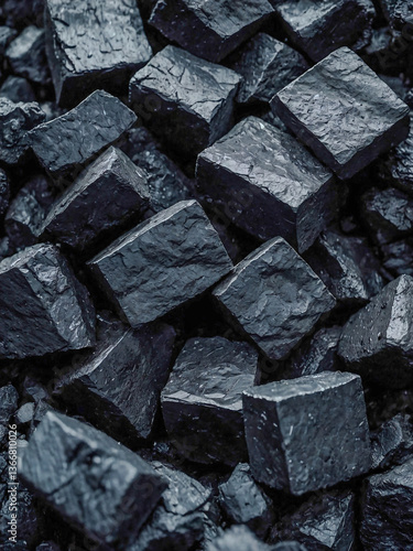 Wallpaper Mural Coal chunks with a rugged texture and dark tones, symbolizing energy, transformation, or elemental force Torontodigital.ca