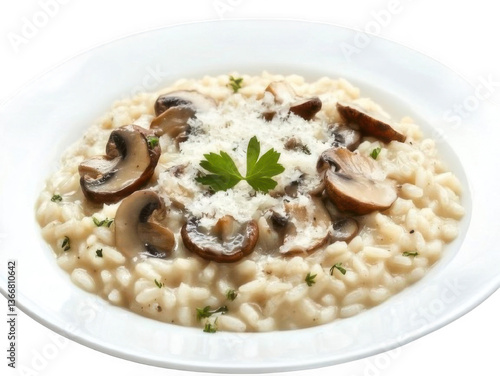 Wallpaper Mural Classic Mushroom Risotto with Creamy Texture and Cheese Transparent Background Torontodigital.ca