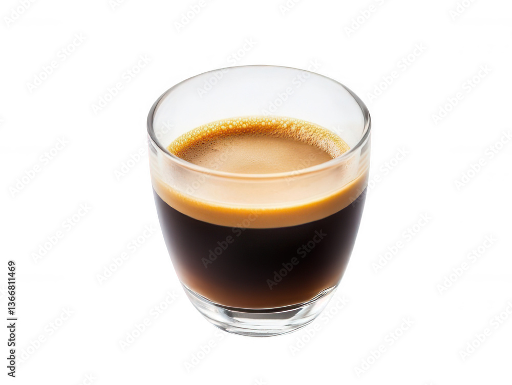 Espresso Shot in Small Cup with Crema, Strong Coffee Transparent Background Espresso Shot in Small Cup with Crema, Strong Coffee Transparent Background