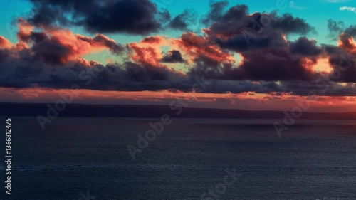 sunset over the sea