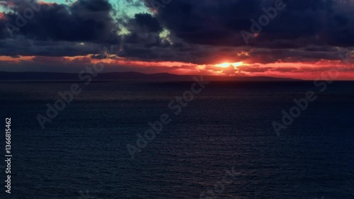 sunset over the sea