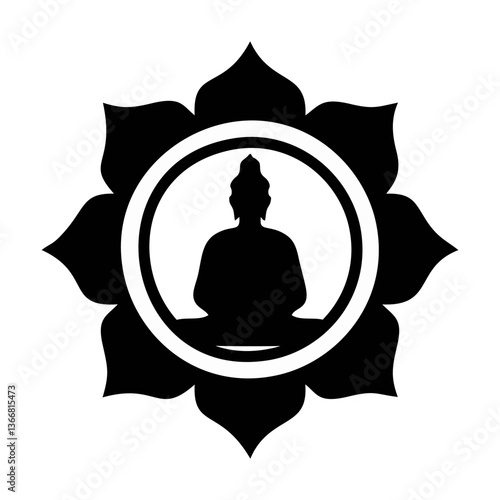 vesak day black and white