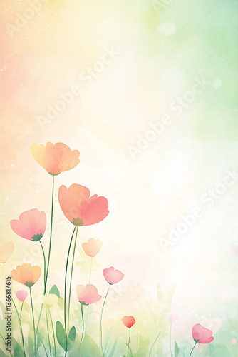  watercolor floral paisley pattern