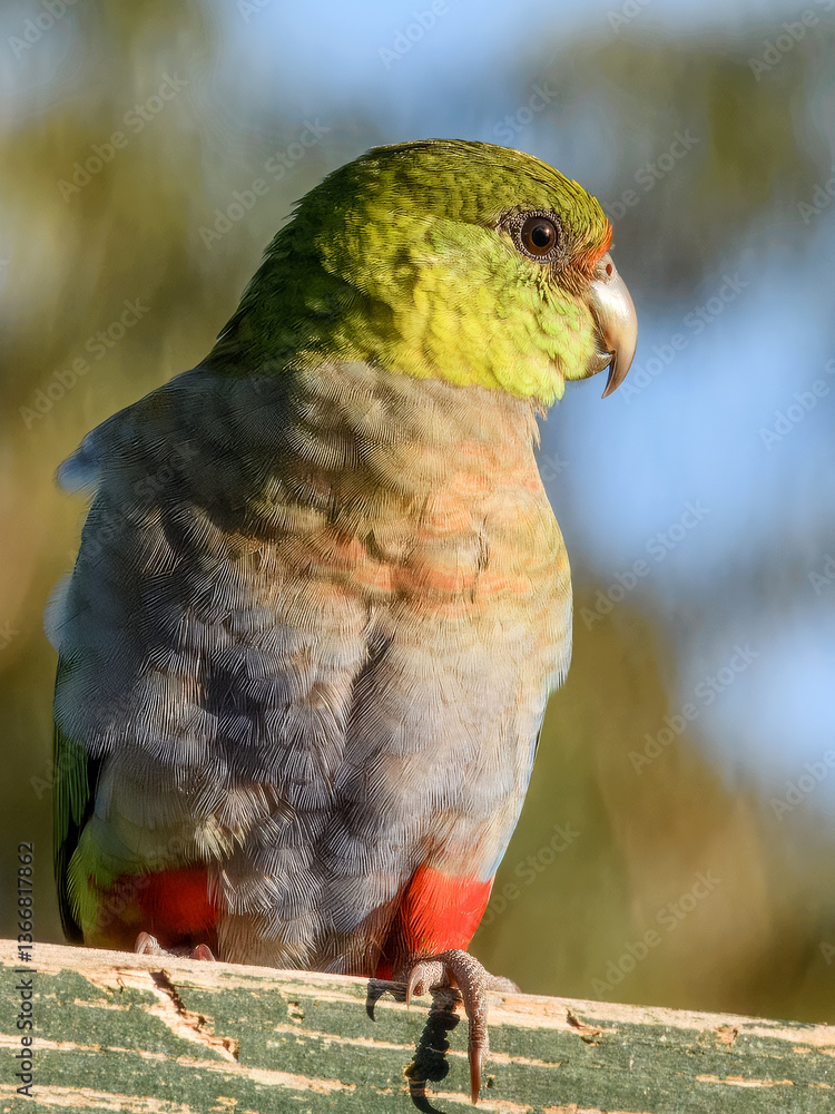 Red-capped Parrot (Purpureicephalus spurius) in Australia