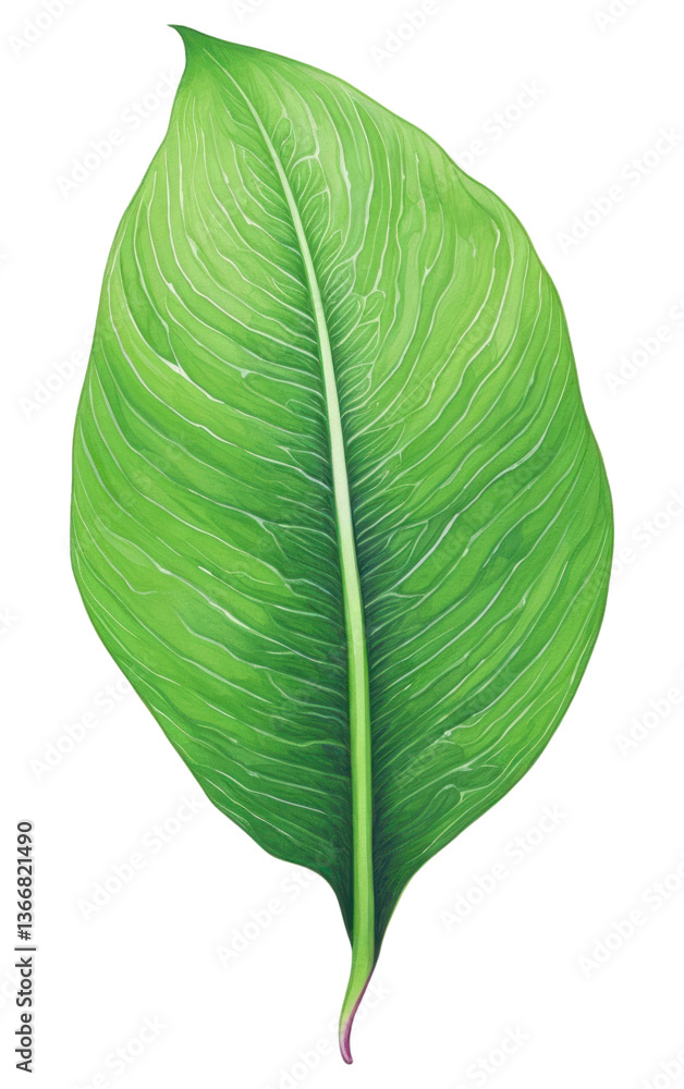 Obraz premium PNG green leaf, plant element, transparent background