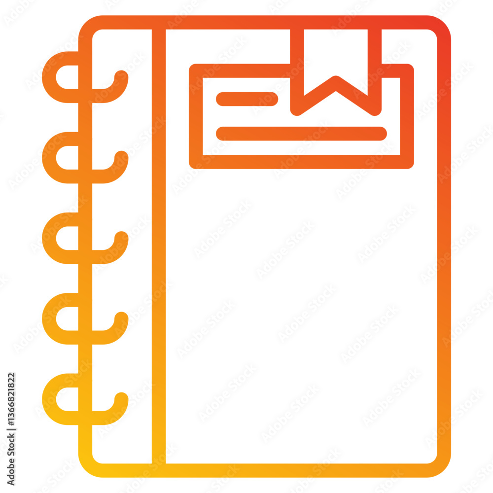 Fototapeta premium Notebook Icon 