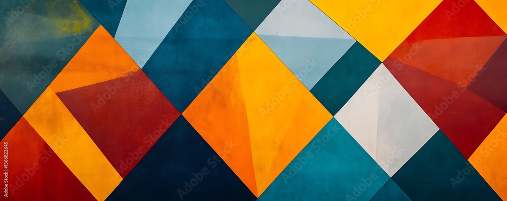 Creative use overlapping triangles in bold and contrasting colors Creative use overlapping triangles in bold and contrasting colors