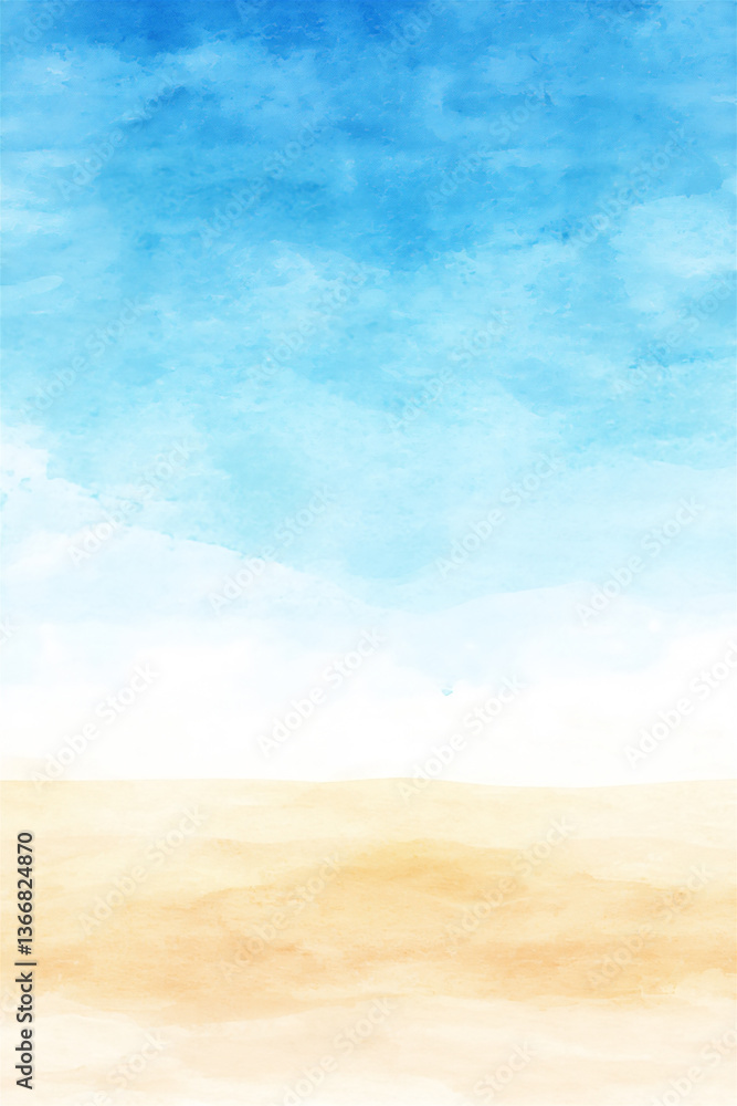 Fototapeta premium winter frost gradient watercolor wash