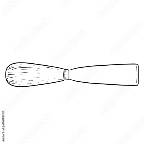Ink Mixing Knife Spatulas vector vintage scratchatching stamp illustration for ink printing