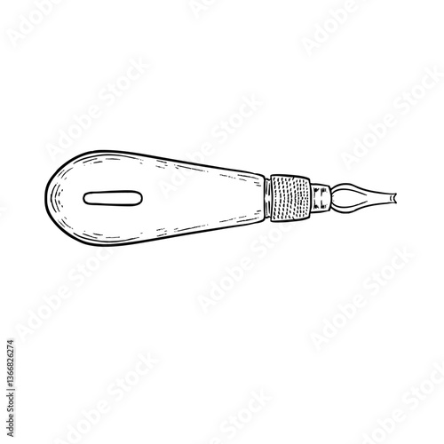 Linoleum cutter linocutter gouge vector vintage scratchatching stamp illustration