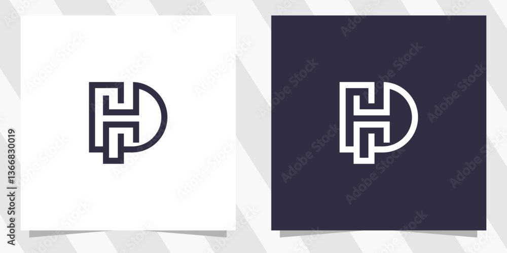 Fototapeta premium letter hp ph logo design