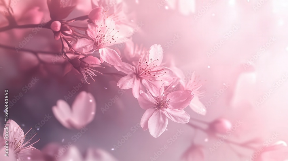 delicate cherry blossom branch covered with light pink flowers, each bloom adding elegance to the springtime landscape. delicate cherry blossom branch covered with light pink flowers, each bloom adding elegance to the springtime landscape.