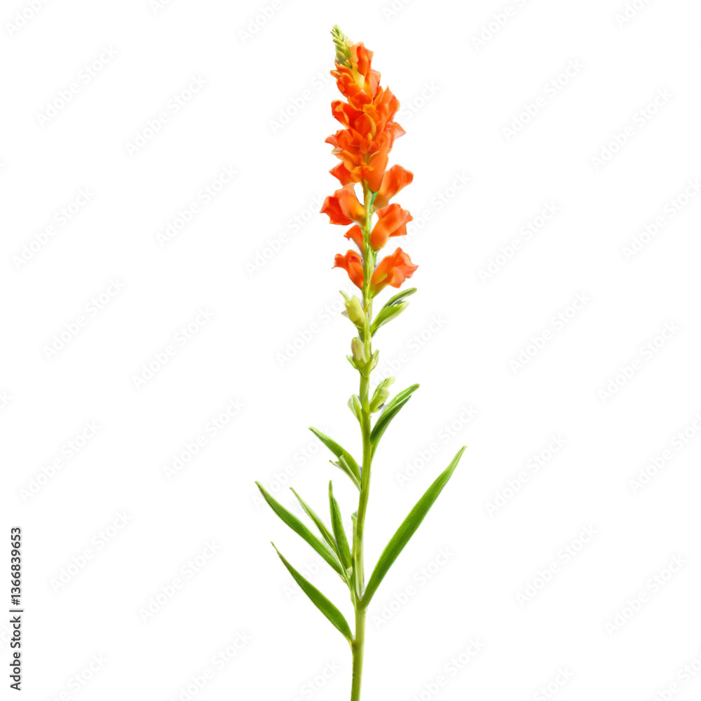 Fototapeta premium Snapdragon flower on white background