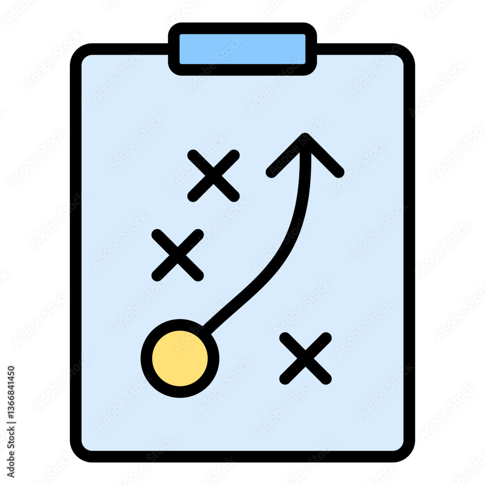 Obraz premium Strategy Outline Color Icon