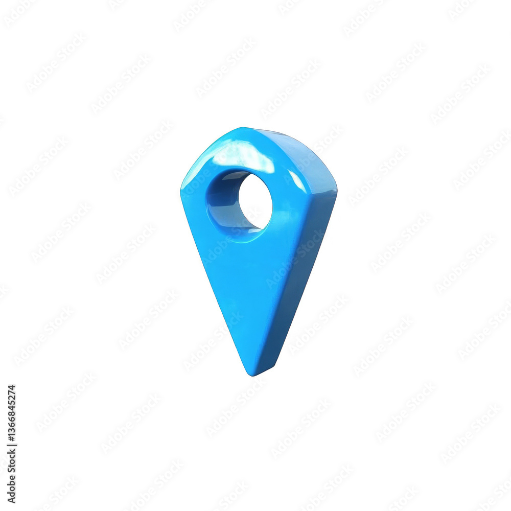 3D Illustration of Blue Pin Map Icon Isolated on Transparent Background 3D Illustration of Blue Pin Map Icon Isolated on Transparent Background