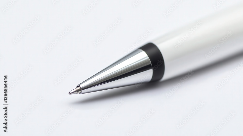 ballpoint pen cap with a white background, focusing on the sleek and modern design of the cap clean lines. ballpoint pen cap with a white background, focusing on the sleek and modern design of the cap clean lines.
