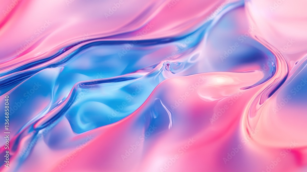 Naklejka premium Pink blue liquid abstract background, design