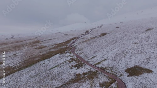 winter landscape with snow