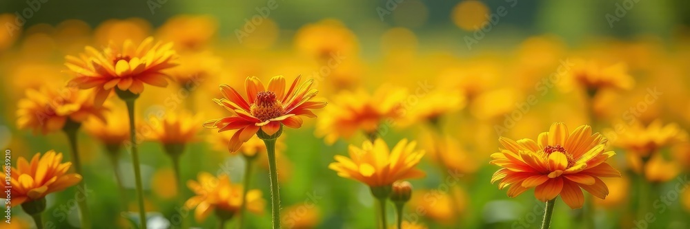 Bright orange chrysanthemum flowers in a lush yellow meadow, chrysanthemum, yellow, wildflowers Bright orange chrysanthemum flowers in a lush yellow meadow, chrysanthemum, yellow, wildflowers