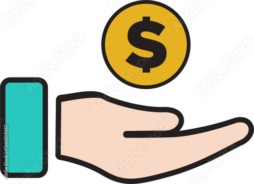hand free icon vector design