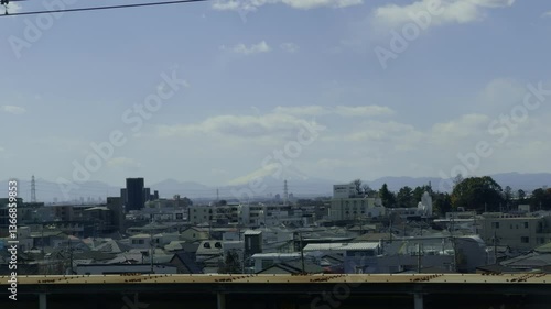 Wallpaper Mural Suburban Tokyo passes by in bullet train blur. Torontodigital.ca
