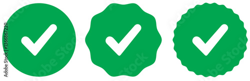 tickInstagram, Facebook, Twitter, Tiktok, Telegram, Whatsapp, Viber, Youtube, set verified profile badges. Check mark verified account icons. Account verification icon. Guaranteed safety pers