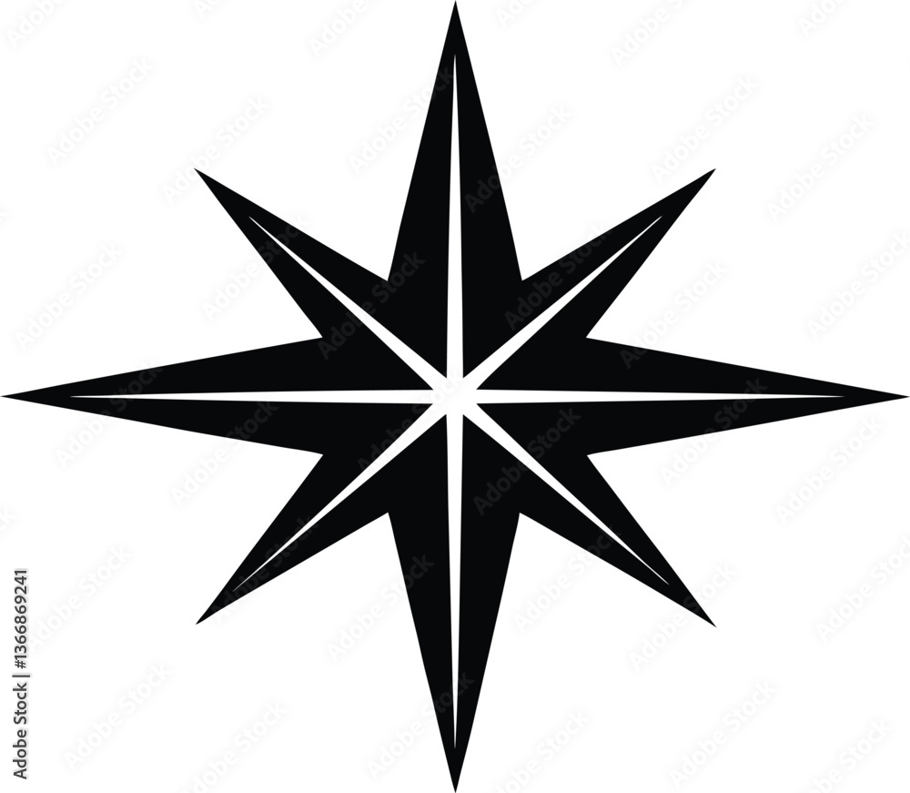 Nautical Compass Star Symbol Nautical Compass Star Symbol