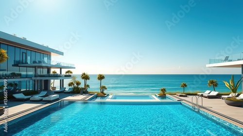 swimming pool in hotel resort