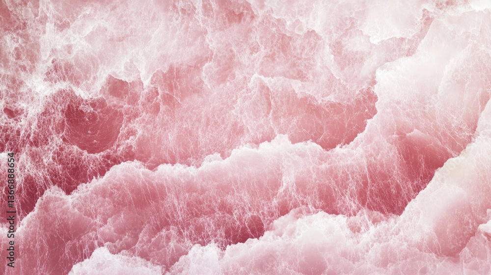 A smooth pink marble texture with radiant white veins forming unique abstract patterns. A smooth pink marble texture with radiant white veins forming unique abstract patterns.
