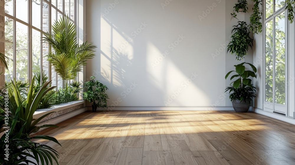 Bright and Airy Indoor Space with Natural Light and Lush Green Plants for Modern Interior Design Inspirations Bright and Airy Indoor Space with Natural Light and Lush Green Plants for Modern Interior Design Inspirations