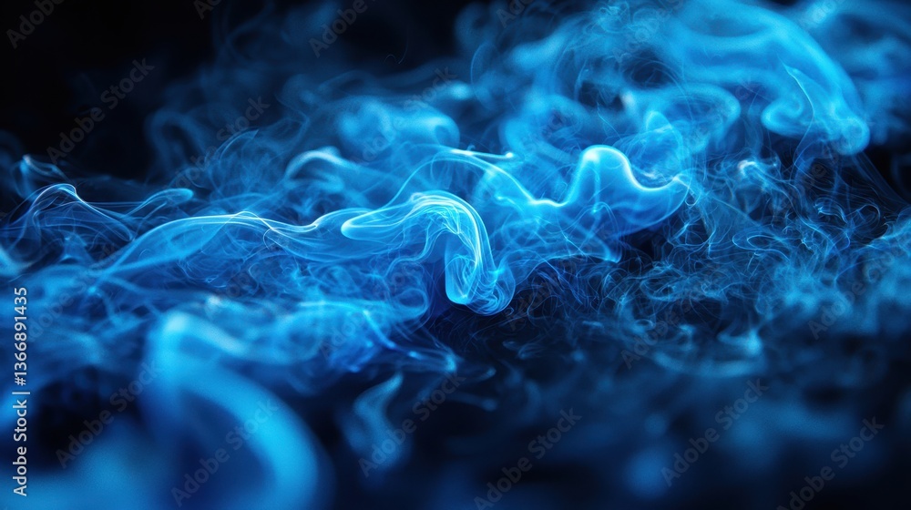 Obraz premium Blue Smoke with Clouds Background