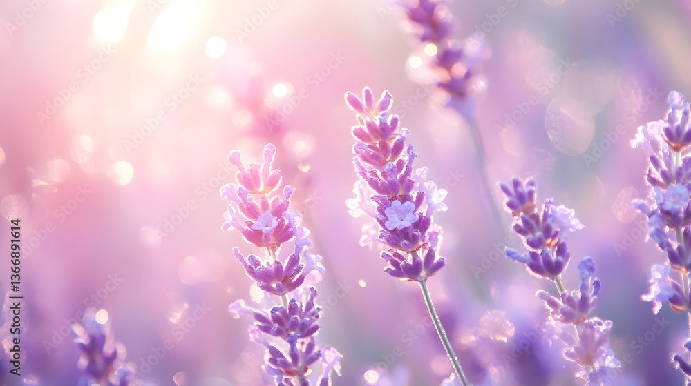 Naklejka premium Lavender Field Sunset Serenity of excellence in splendor beyond compare with grace in style