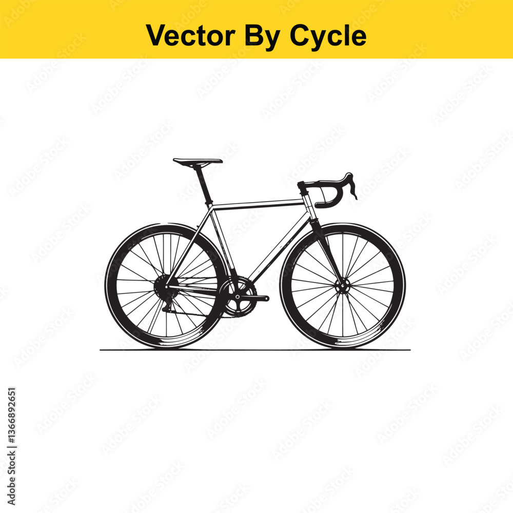 Vector Bicycle silhouette Vector Bicycle silhouette