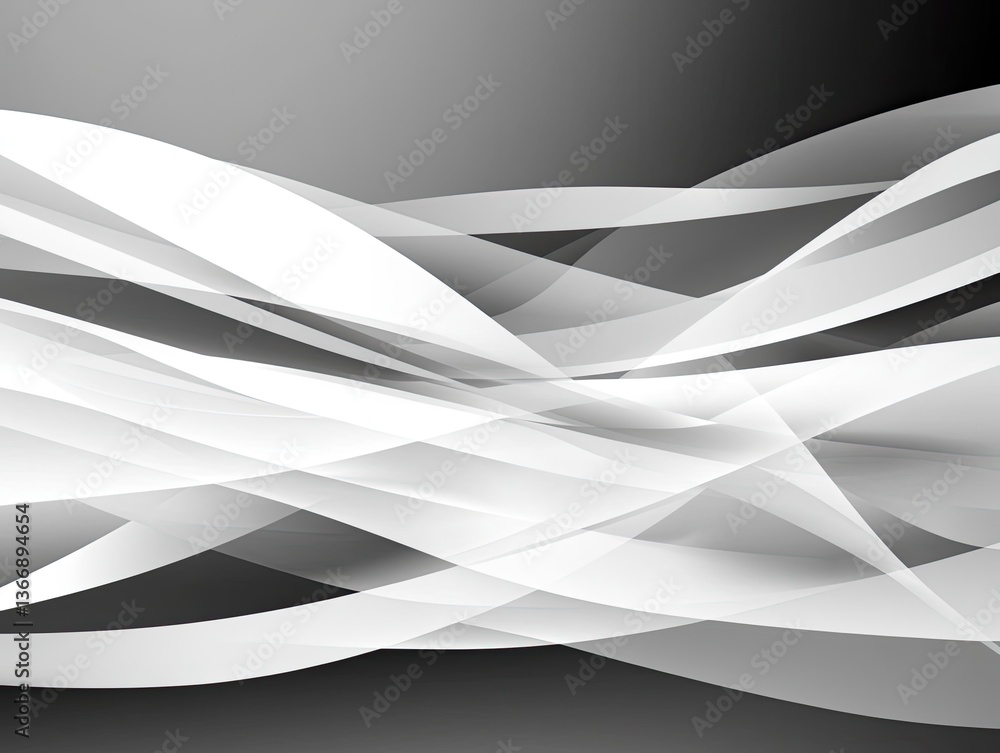 Fototapeta premium Dynamic abstract swirls digital art modern design minimalist aesthetic close-up view creative concept