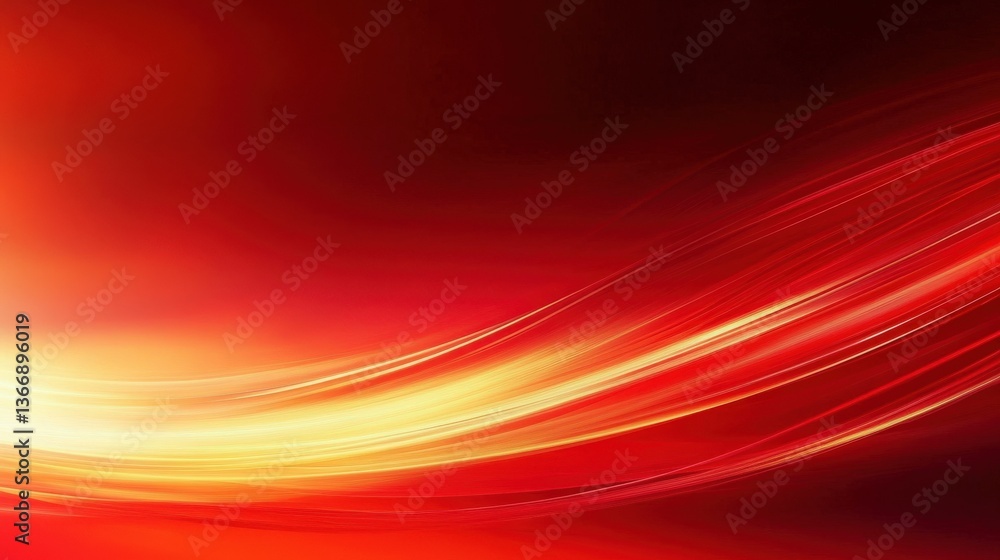 Abstract Red and Yellow Flowing Lines Abstract Red and Yellow Flowing Lines