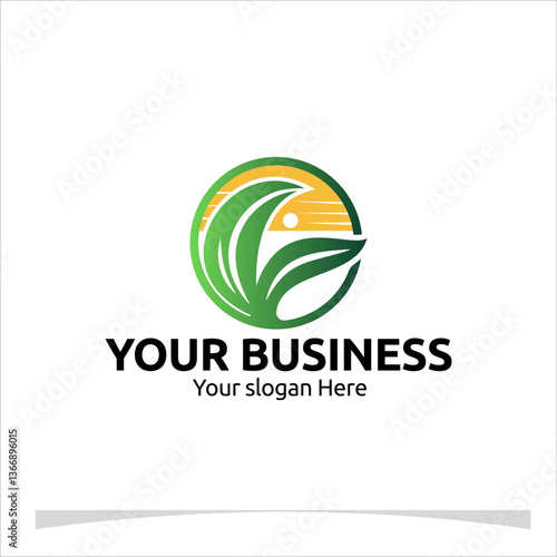 Wallpaper Mural Modern and minimalist plant logo design with a natural and organic feel. Ideal for branding agriculture, gardening, or any business related to nature Torontodigital.ca