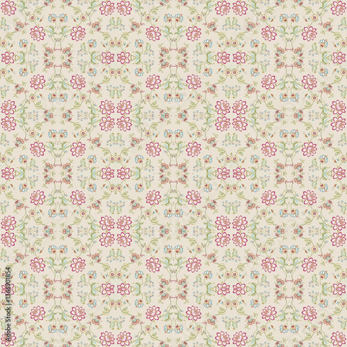Trendy New Abstract Floral Seamless Pattern for Digital Print Allover Design