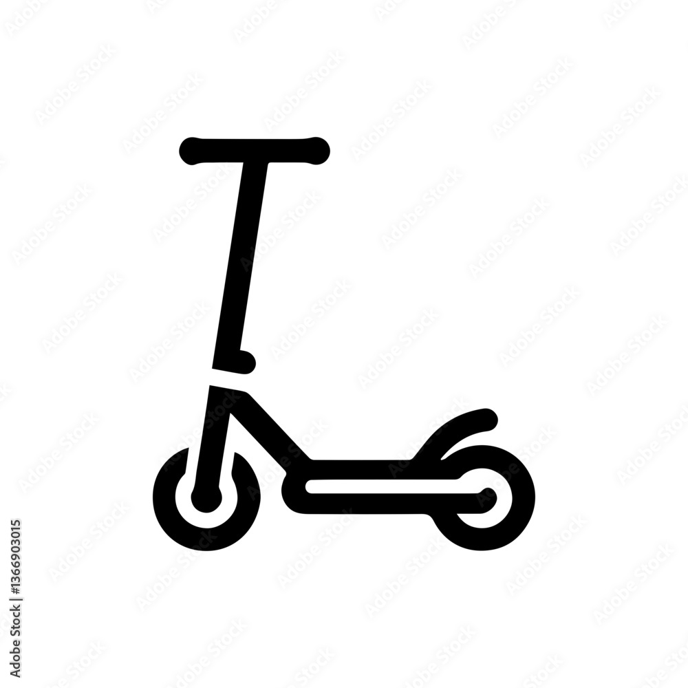 Kick scooter icon with transparent background Kick scooter icon with transparent background
