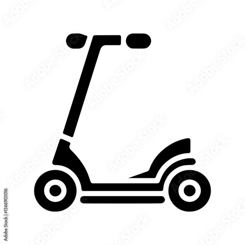 Kick scooter icon with transparent background
