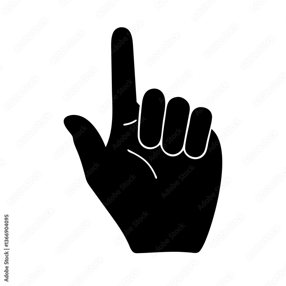 Obraz premium Hand clicks. Pointing hand click icon. Click the cursor. Vector 